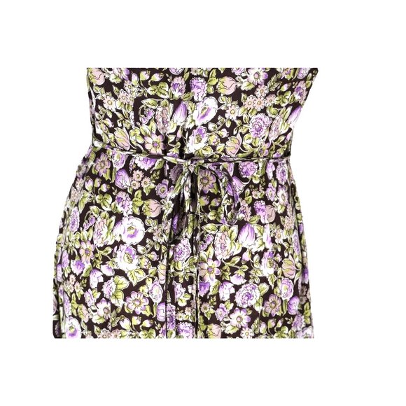 Vintage Rampage R Wear Dress Floral Print Rayon Button-Up Sleeveless Pockets - Picture 8 of 10
